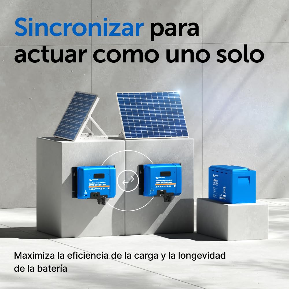 Victron Energy SmartSolar MPPT Controlador de Carga Solar 150V 60 amperios 12/24/36/48-Voltios (Bluetooth) para MC4 | Controlador de carga solar Bluetooth MPPT para paneles solares con conexión MC4