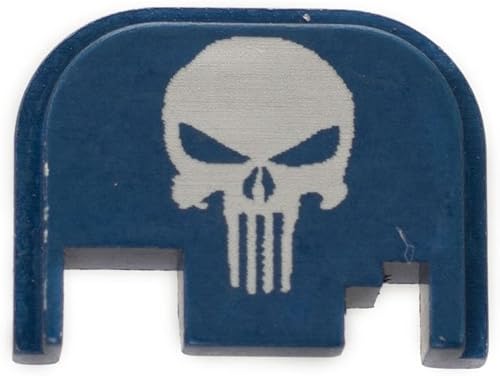 Miniatura 3 de Tactical Expressions Glock - Placa de cubierta de diapositiva trasera con diseño de calavera anodizada T6 de aluminio, se adapta a la mayoría de