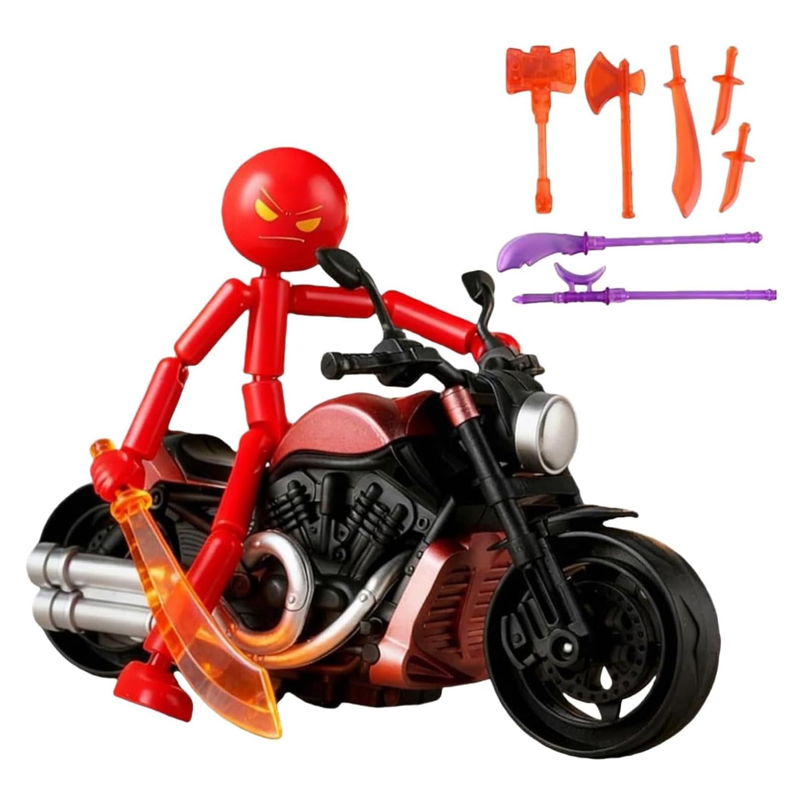 HTU Collectable Posable Stickman Invincible Action Figures Set, Multi-jointed Stickman Collectable Action Figure Set, Movable Stickmans Actions Figures-B