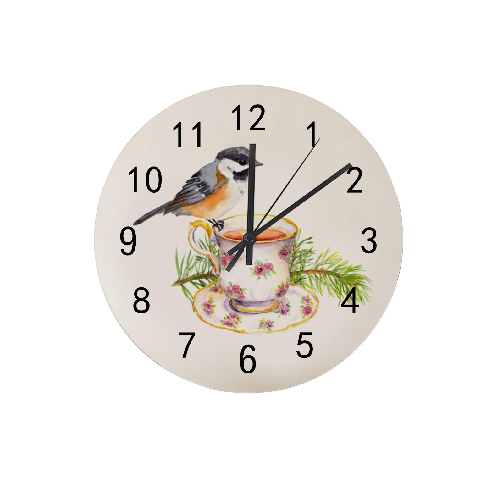 Horloge murale silencieuse sans tic-tac avec grands chiffres lisibles 25cm