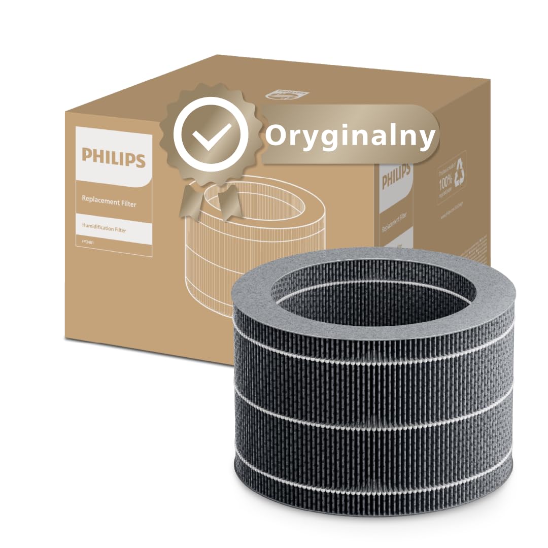 Oryginalny wymienny filtr nawilżania NanoCloud firmy Philips do oczyszczacza i nawilżacza powietrza 2 w 1 z serii 3400 AC3420 i AC3421, okres użytkowania 6 miesięcy (FY3401/00)
