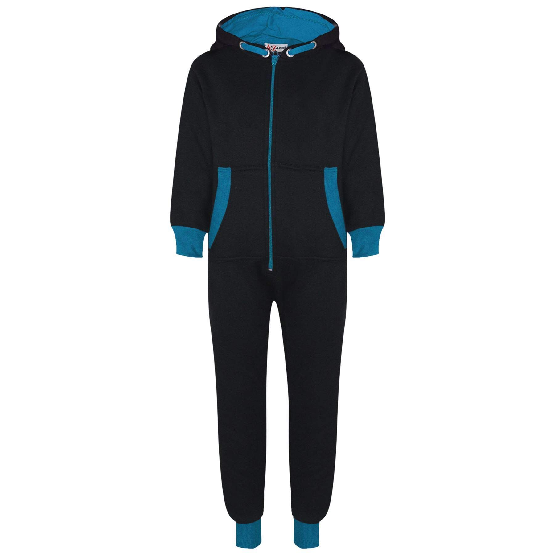 A2Z 4 Kids Onesie Contrast Fleece - Onesie 350 Blue 3-4