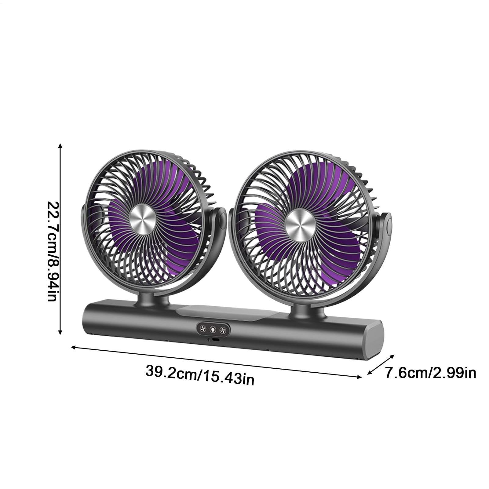 Ventilatore Da Scrivania Dispositivo Ricaricabile A Doppia Testa Con | Ventilatore Da Scrivania A Doppia Testa per camera da casa campeggio tenda soffitto studio esterno let
