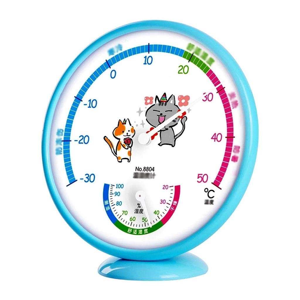 Termohigrometr do pokoju dziecięcego mechaniczny element indukcyjny nie wymaga baterii miernik temperatury i wilgotności (różowy)