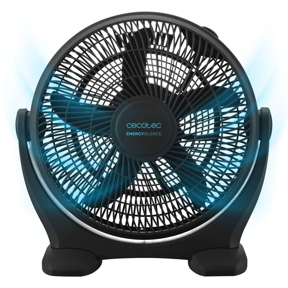 Cecotec - EnergySilence 1400 FloorFlow Przemysłowy wentylator podłogowy - 50 W, średnica 14 cali, 3 prędkości, 5 aerodynamicznych łopatek, łatwa obsługa i maksymalne bezpieczeństwo