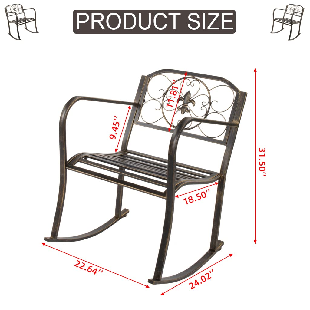 vintage metal rocking patio chairs