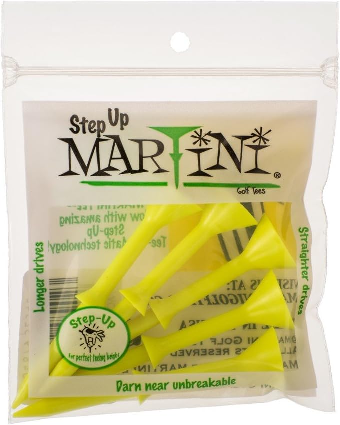 Martini 3 1/4" Step-Up Golf Tees - Yellow
