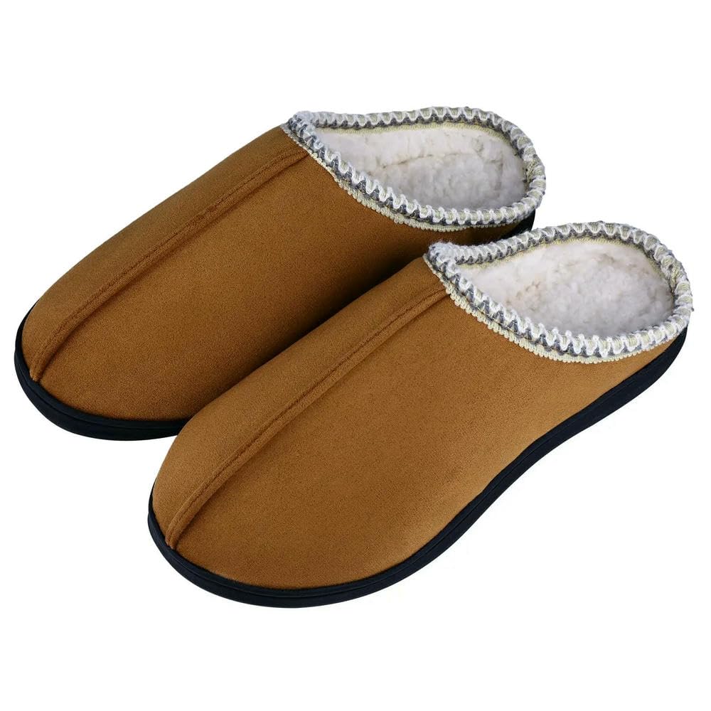 GLDFW - Pantuflas de invierno de algodón cálido para mujeres y hombres, suaves, antideslizantes, esponjosas, diseño de sandalias para parejas, pantuflas de interior