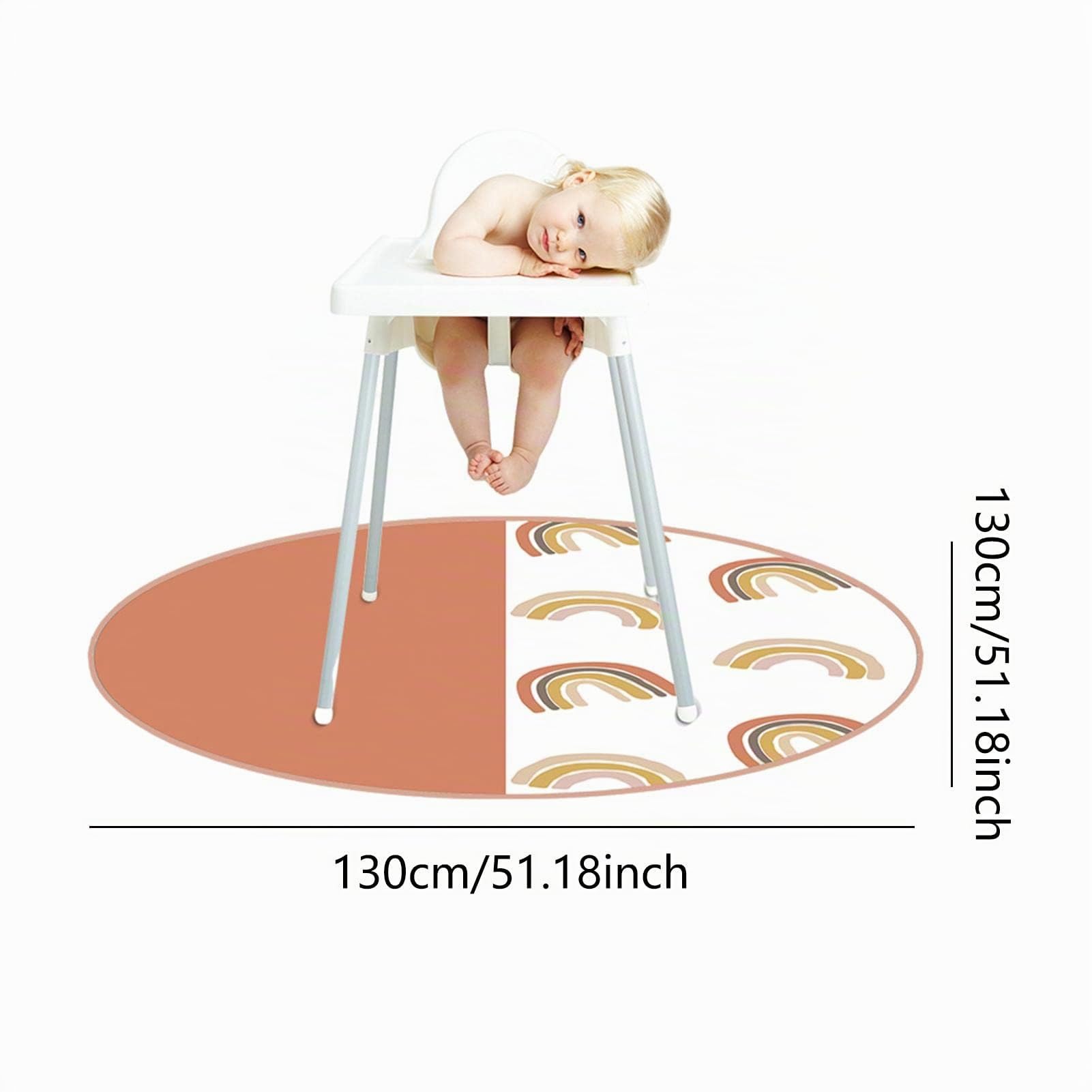 Splat Mat para la Trona – Juego Suelo Lavable, Mantel Picnic, portát , Spill Mat, Impermeable, Antideslizante, para bebés y niños, 51 Pulgadas
