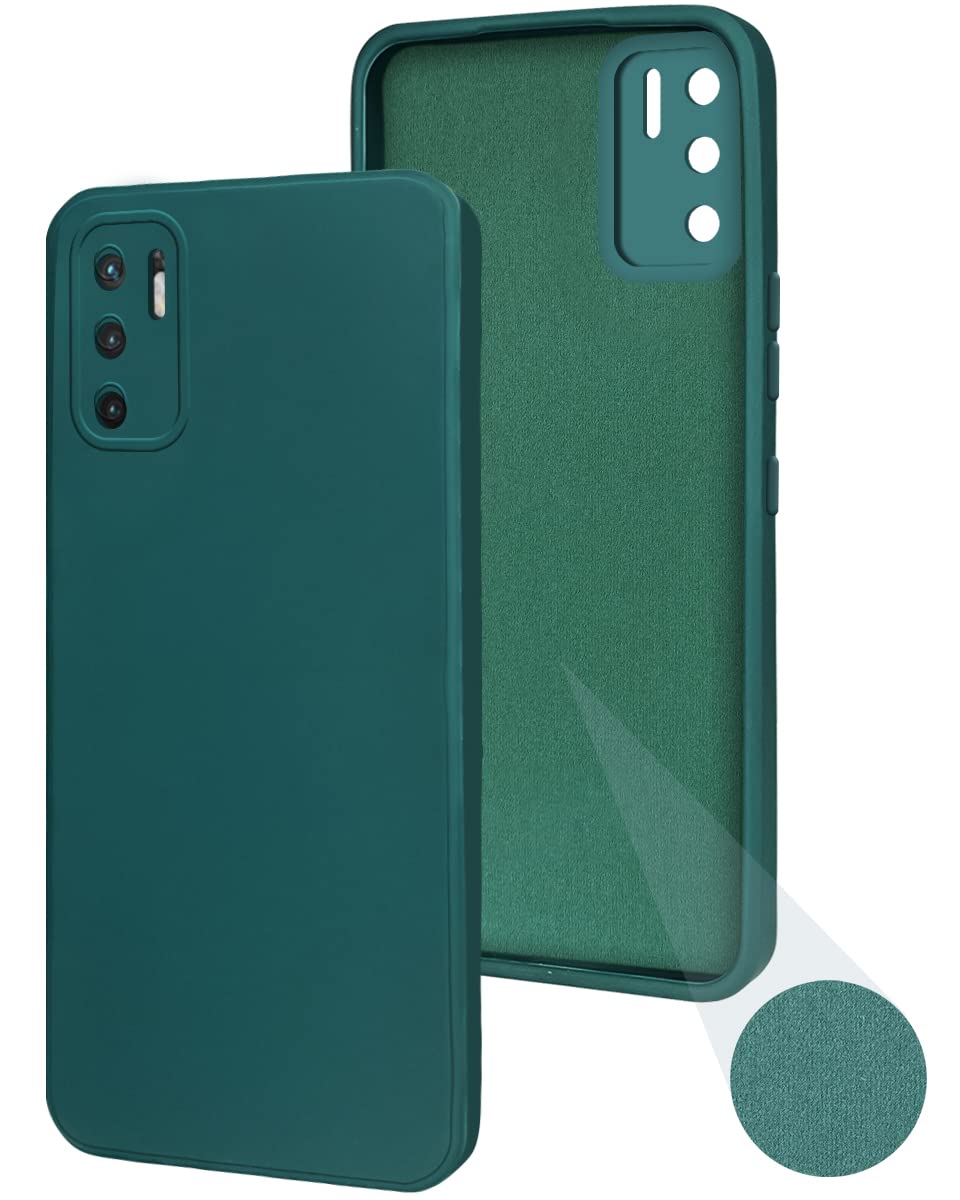 Jkobi Back Cover Case for Xiaomi Mi Redmi Note 10T 5G | Note 10 5G (Inside Fiber Cloth | Smooth Matte Finish | Elegant Professional Look |Green)