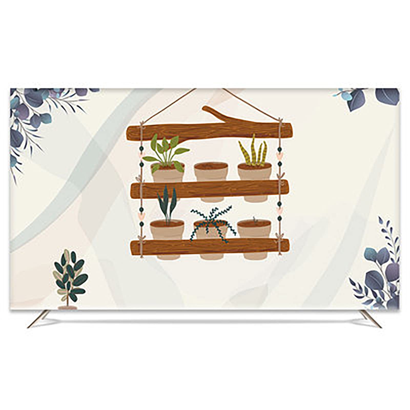 Cubierta Protectora de Tela para Tv de Interior Cubierta Protectora de Pantalla de Cristal Líquido Estuche Protector de Pantalla de Tv a Prueba de Polvo Dormitorio Sala de Estar Decoración Cubi