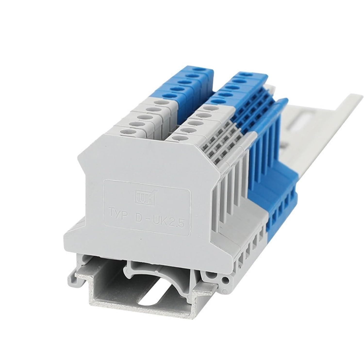 100Pcs D-UK2.5 End Barrier Plate for UK2.5B Blocks Connector Din Rail