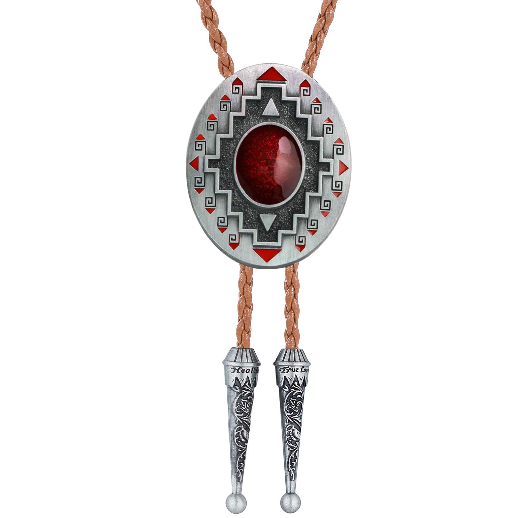 Btilasif Bolo Tie Brown for Men, Scorpion Luminous Stone Cowboy Tie Western Leather Necktie Necklace for Women