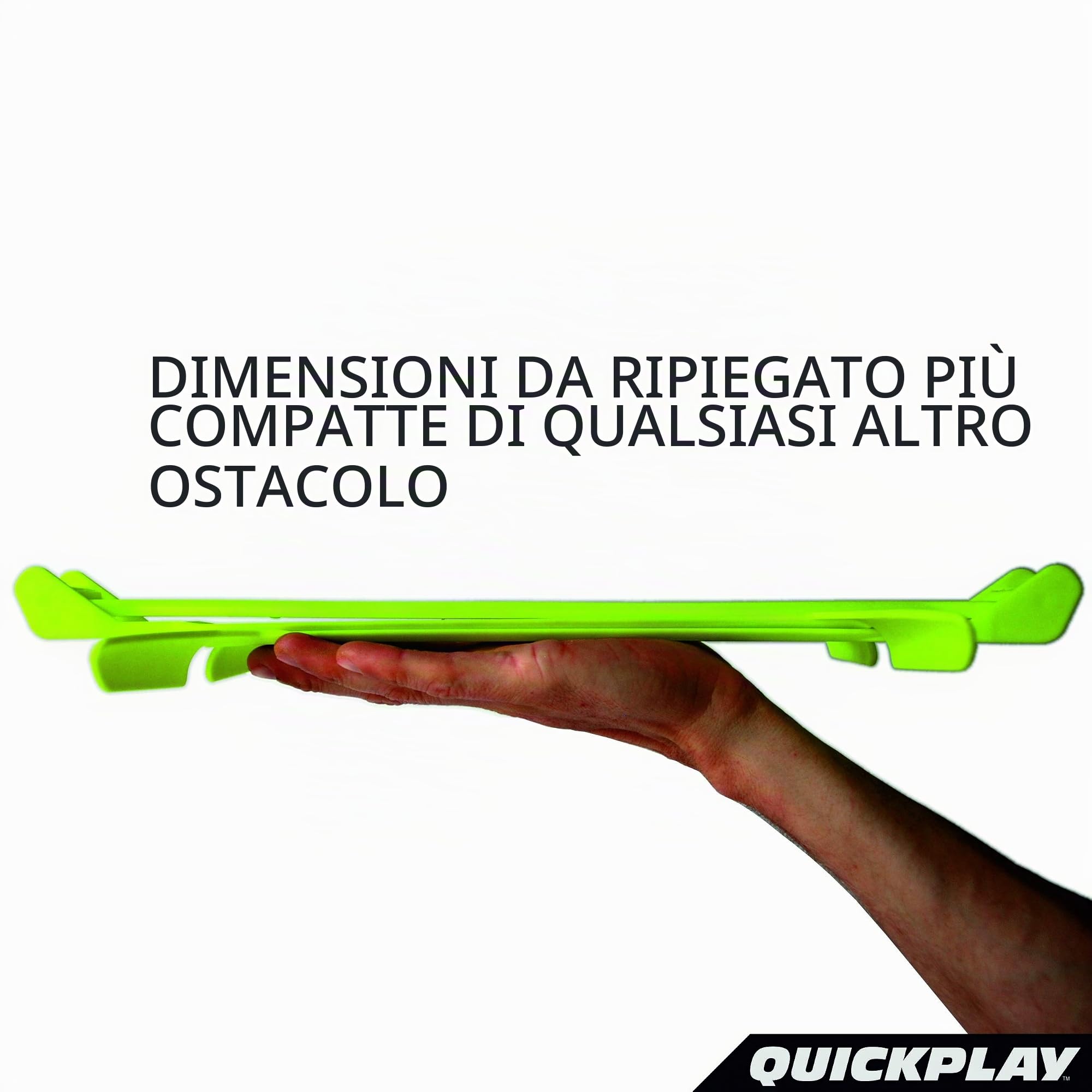 Quickplay PRO Ostacoli per l'allenamento della velocità a Scatto rapido e Altezza Regolabile - Set da 6