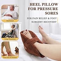 Vista 6 de Cojín protector de talón, taloneras para aliviar el dolor de talón, almohada de pies para úlceras por presión, almohada de tobillo para dormir