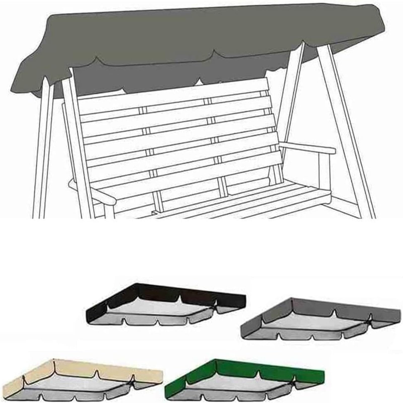 Toldo de repuesto para columpio de jardín ideal para tardes de terraza