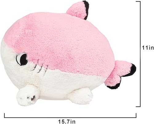 Miniatura 2 de Juguetes de animales de peluche Sharkitty, juguetes de peluche combinados de tiburón y gato (Rosa, 15.7 pulgadas)