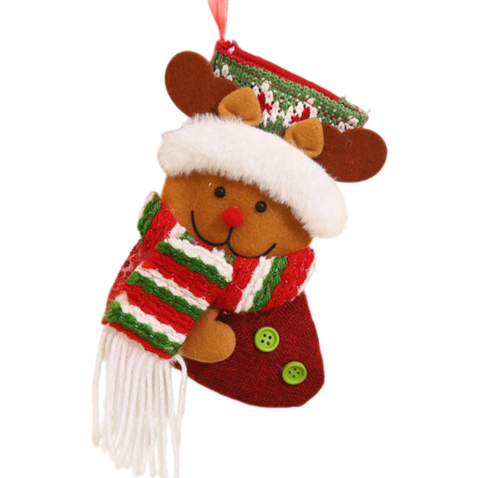 Kalttoy Christmas Stocking Hanging Ornament, Xmases Stocking Christmas Goodies Bag for Family Holiday Xmases Party Decorations