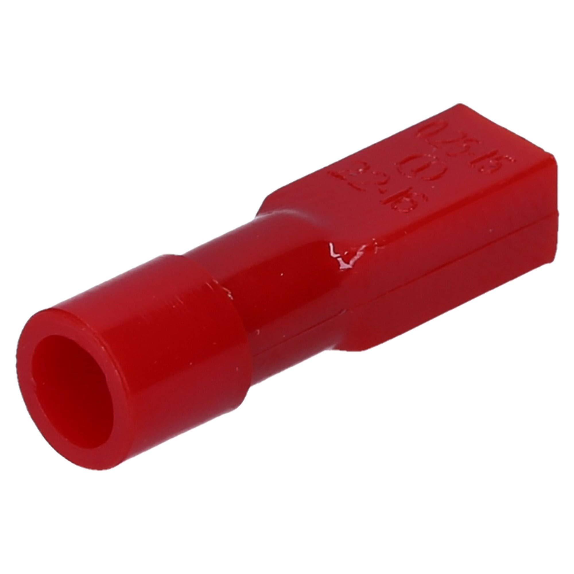 100 unidades Cembre RF-F305P Terminales enchufables planos, 2,8 x 0,5, rojo, totalmente aislados, calidad industrial