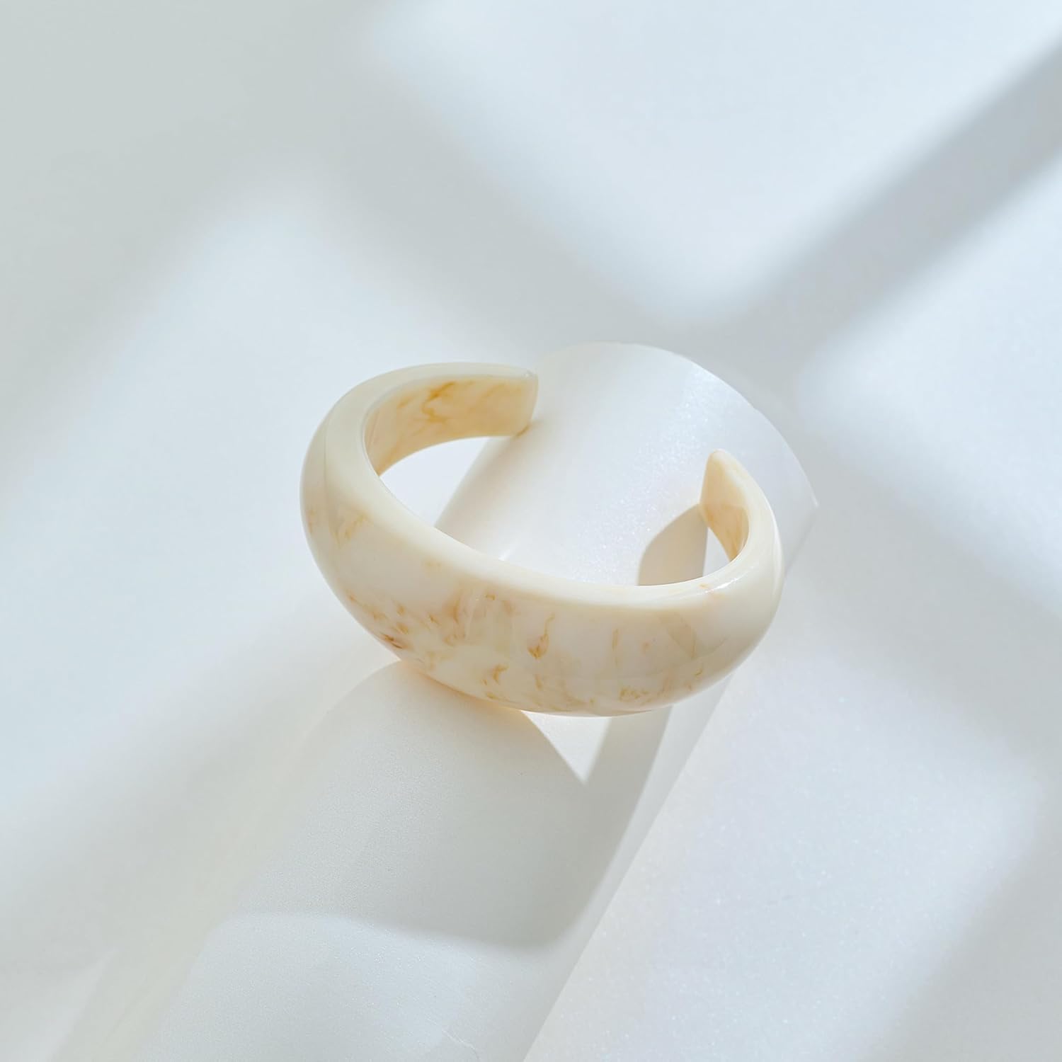 Vintage akrilik reçine bileklik, kadınlar için kalın kaplumbağa kabuğu desenli reçine bileklik, asetat elyaf benekli plaka bileklik