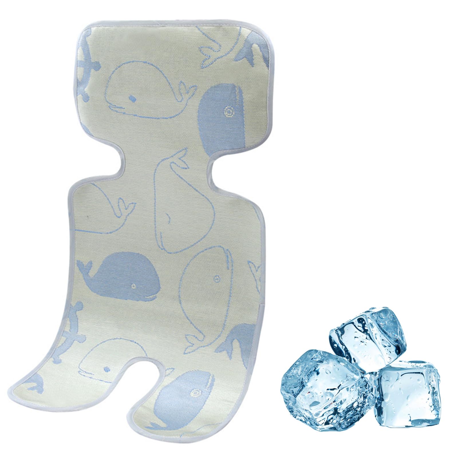 Coussin Siège Poussette Été Anti-Transpiration - Housse Rafraîchissante Universelle 70x33cm Pour Bébé