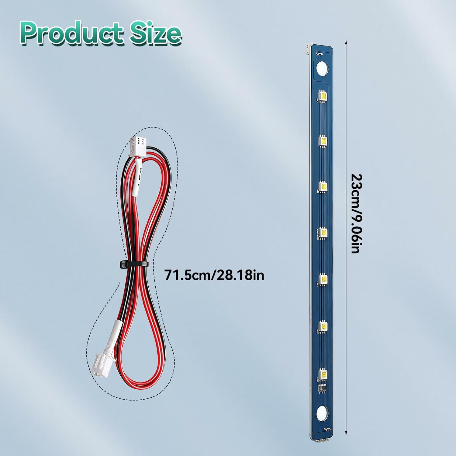 24V LED Light Board Replacement Compatible with Flashforge Adventurer 5M/5M Pro, 3D Printer Accessories 7Pcs Lamp Beads with Cable Flexible Bright Lighting Strip (No Magnets)