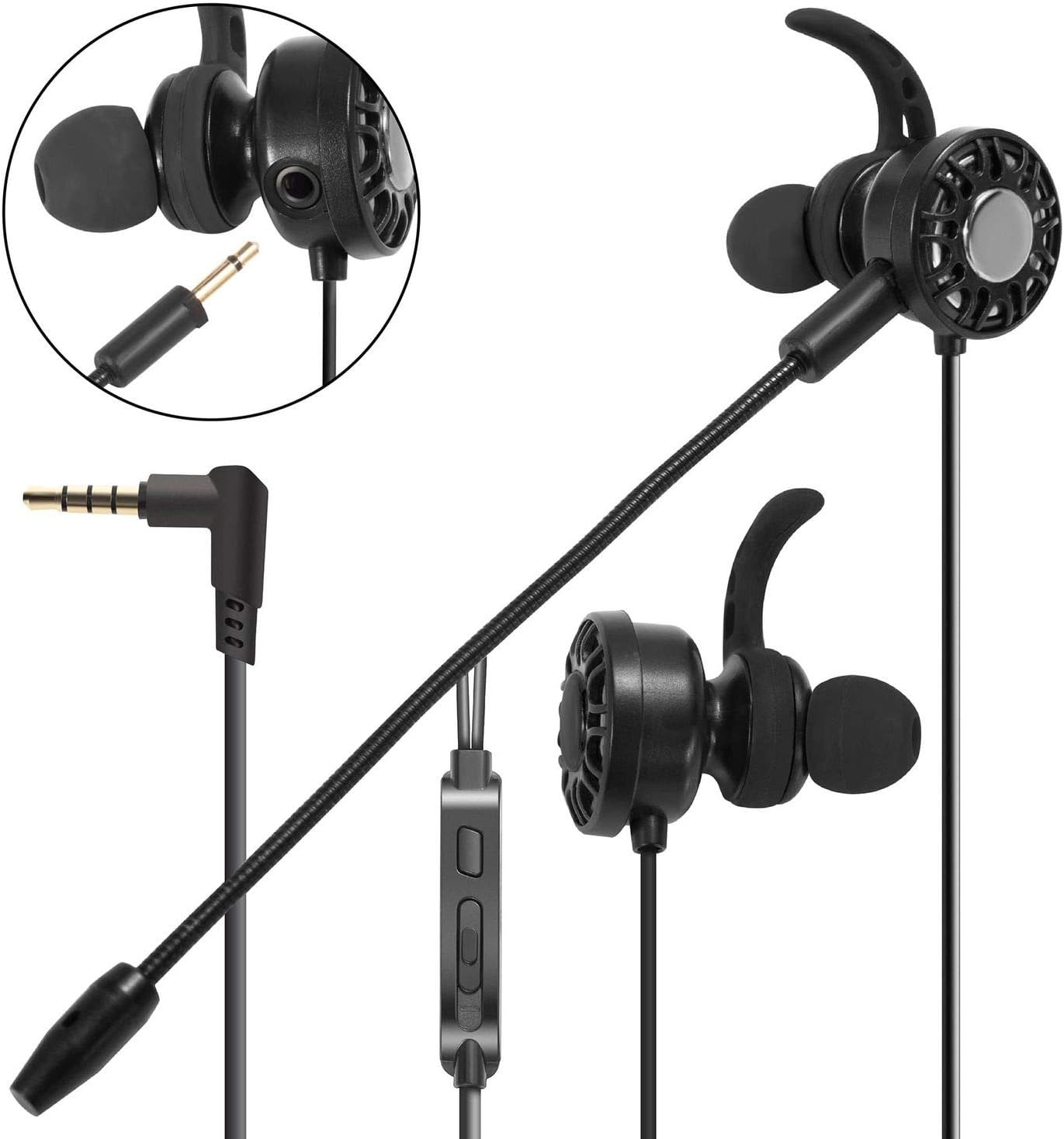 3.5mm Gaming Earbuds with Mic, Insten InEar Headset Stereo Headphone
