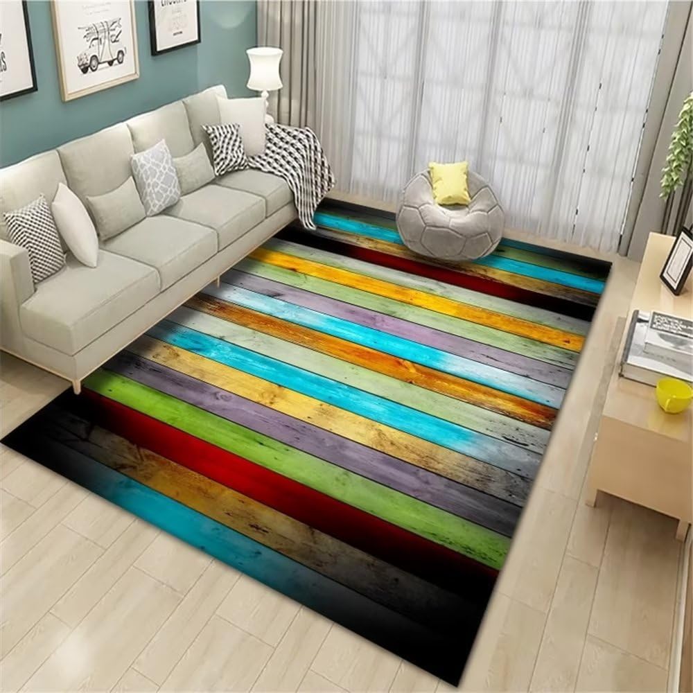Tapis haut de gamme motif vintage bleu doux 120x160 cm