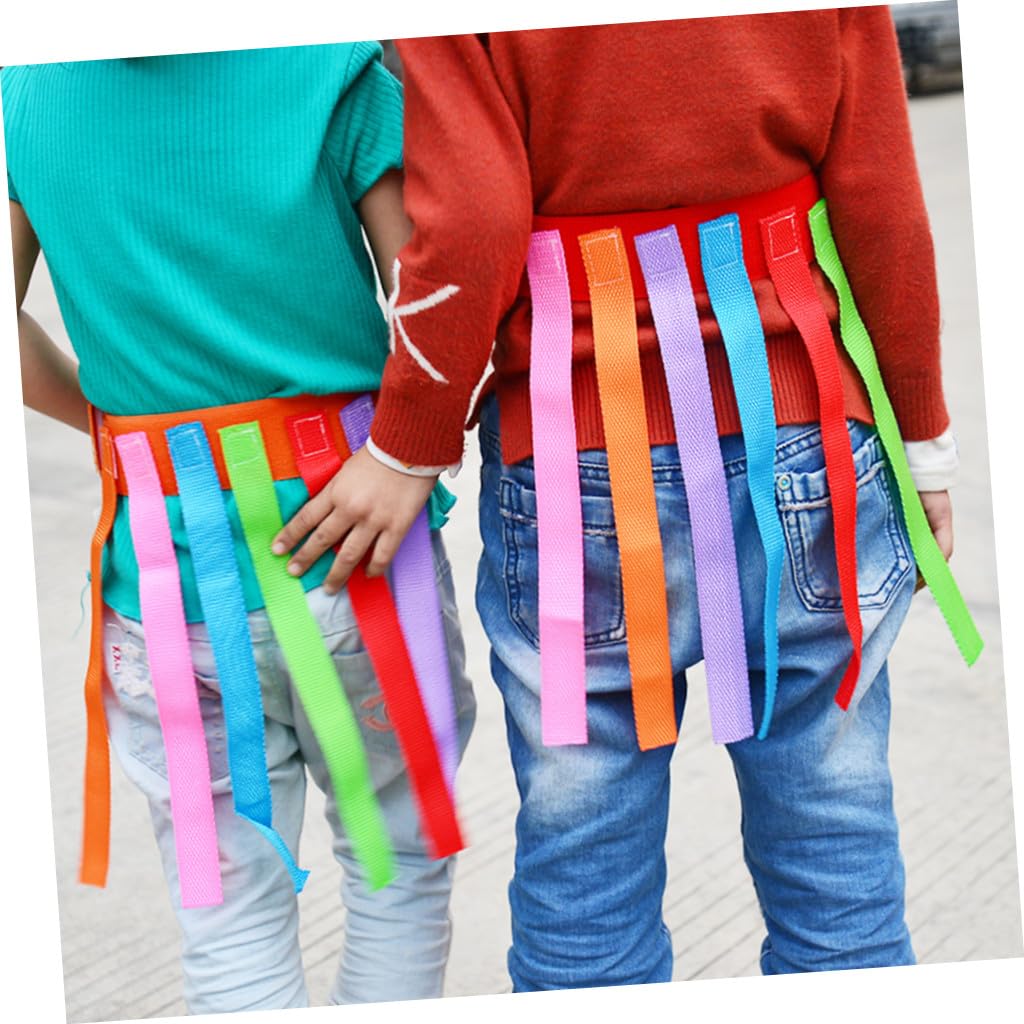 Jeu de Ceinture de Queue de Capture 4pcs Ceintures en Tissu Oxford pour Garçon et Filles Jeux pour Garçon et Filles Extérieur Interaction Parent-garçon Plusieurs Styles