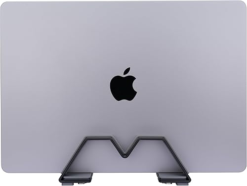 Miniatura 4 de Soporte vertical ajustable para laptop, aluminio, ajuste universal para todas las computadoras portátiles (0.394-1.181 in de grosor), diseño de