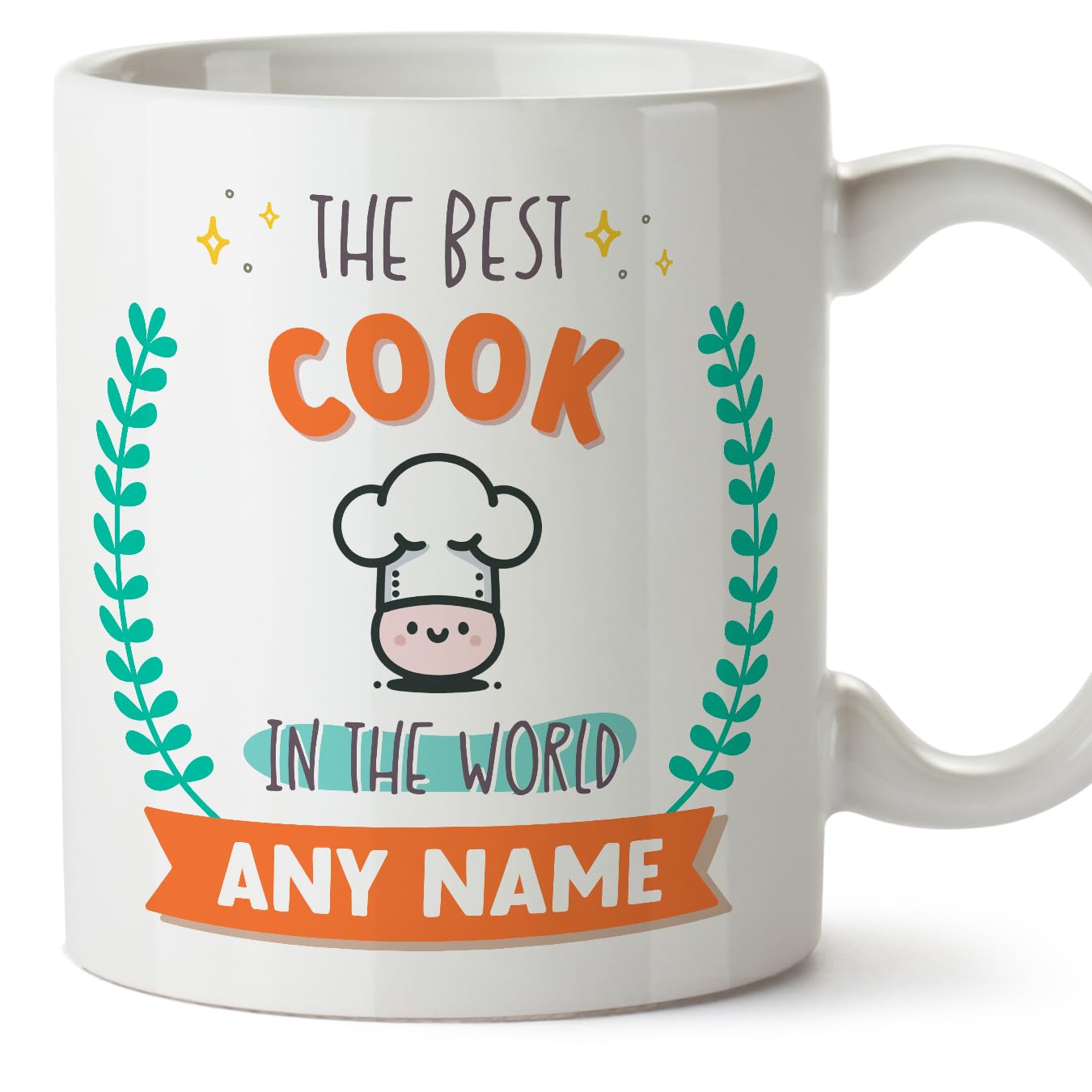 MUGFFINS Cook Mug - in English - World's Best - with Doodle - Funny Gift for Colleagues - Ceramic 11oz Mug