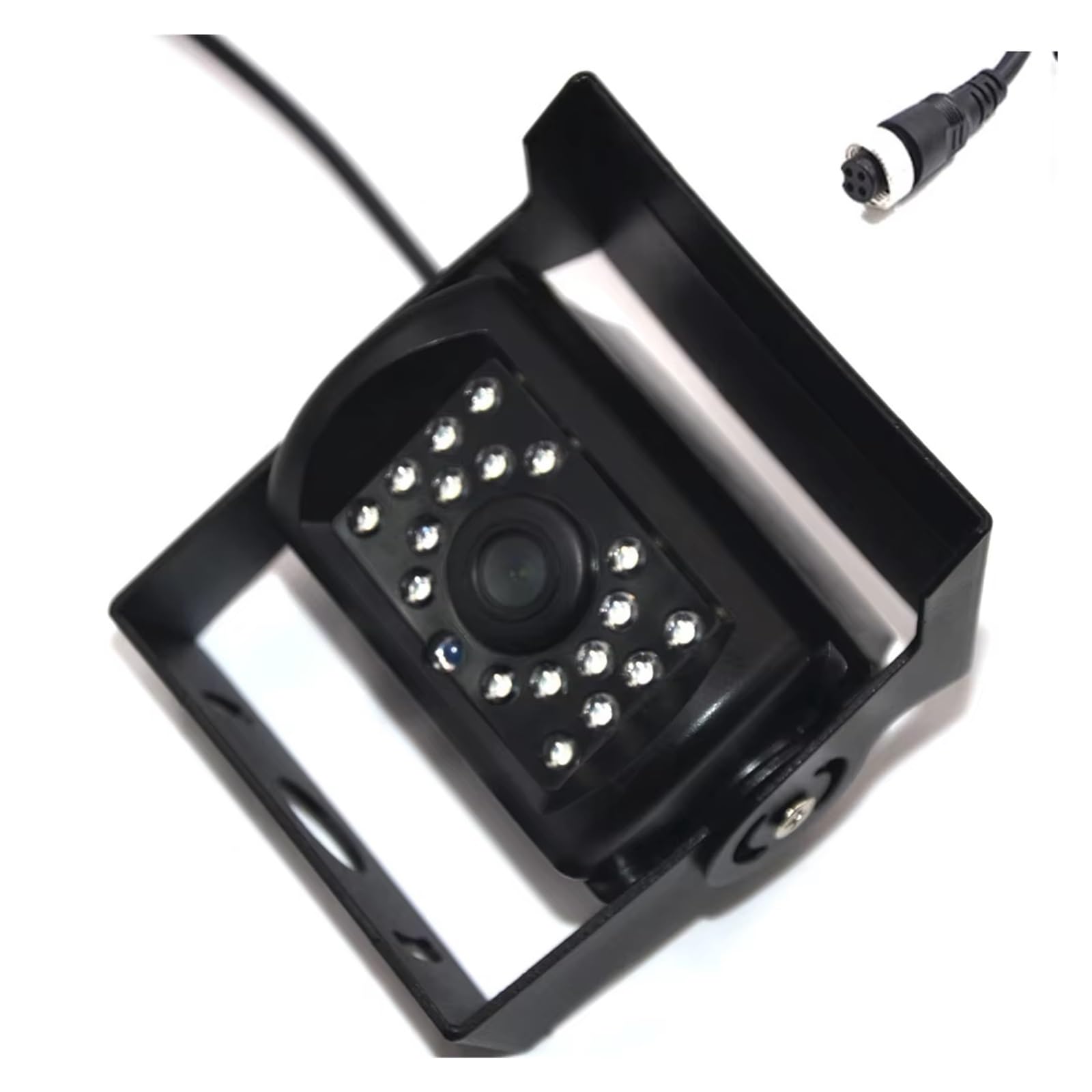 Cámara de marcha atrás de repuesto para camión, remolque, camioneta, RV, resistente, 18 LED, visión nocturna, impermeable, estacionamiento de vehículos, CCD, HD, cámara de visión trasera (con líneas