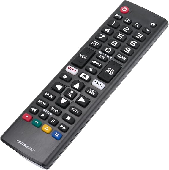 AKB75095307 Remote Control Replacement fit for LG LED LCD TV 43UJ6500 | 43UJ6560 49UJ6500 49UJ6560 55UJ6520 55UJ6540 55UJ6580 60UJ6540 24lm520d 24LM520S 28lm520s