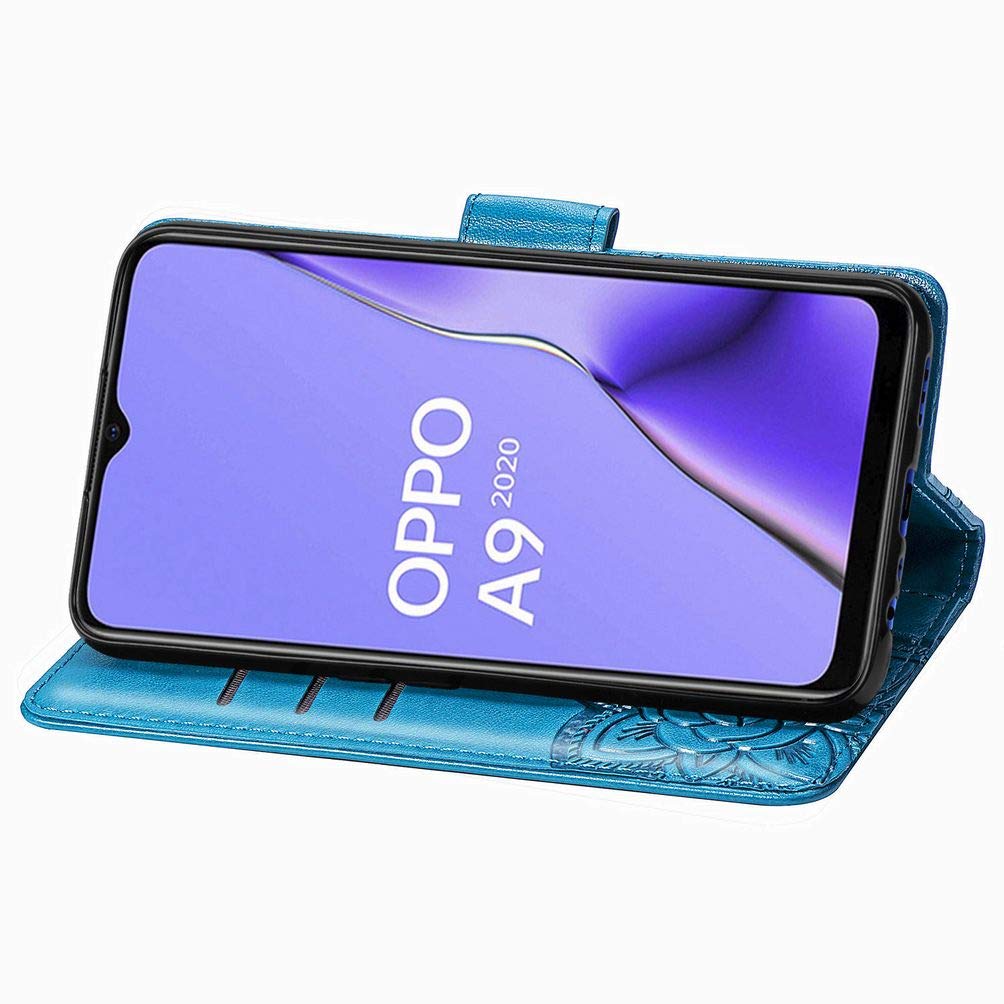 Custodia Portafoglio In Pelle Con Farfalla Per Oppo A5 E A9 (2020) – Viola Chiaro – Con Slot Per Schede - 2