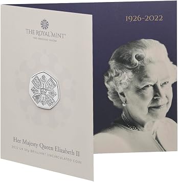 The Koin Club Royal Mint Her Majesty Queen Elizabeth II 2022 Brilliant Uncirculated 50p Coin