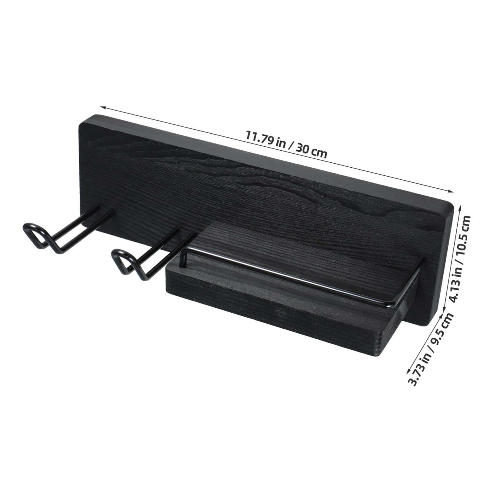 Wakauto Wall Mounted Hair Dryer Organizer Sturdy Hair Tool Holder for Bathroom Easy No Drill Installation Space Saving Blow Dryer Rack for Sundries Stylish Design