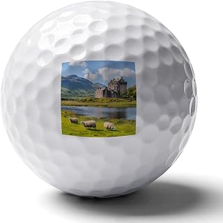 Basse Castle Scottish Highlands Sheep Funny Golf Balls Standard 1.65" Soft Custom Ball Gifts for Men Women Golfers