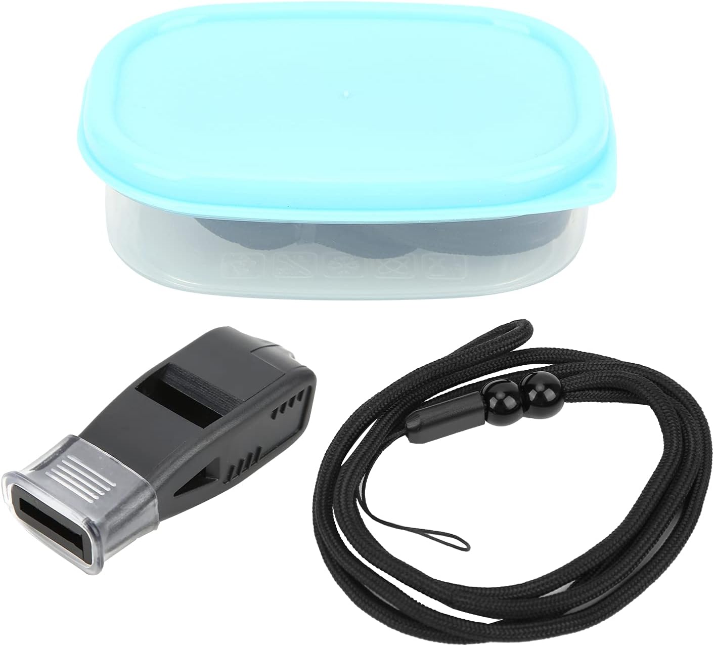 Sports Whistle, Independent Sound Holes Both Sides 4000Hz High Frequency Adjustable Nylon Lanyard Light Weight Portable, with ABS Resin Material, for Referees Coaches