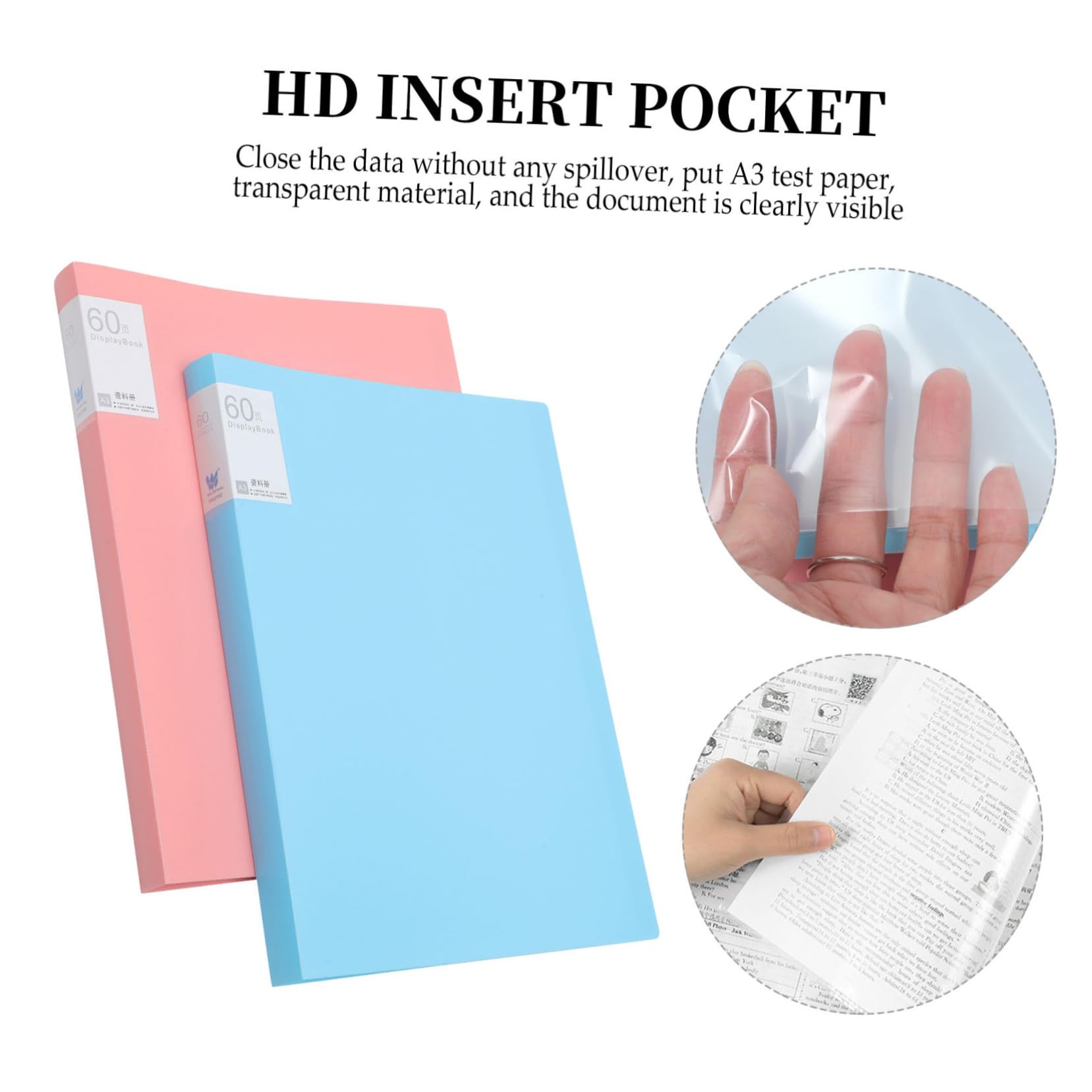 Classeur de Rangement de Papier A3 Grand Format pour Photos, Lot de 2