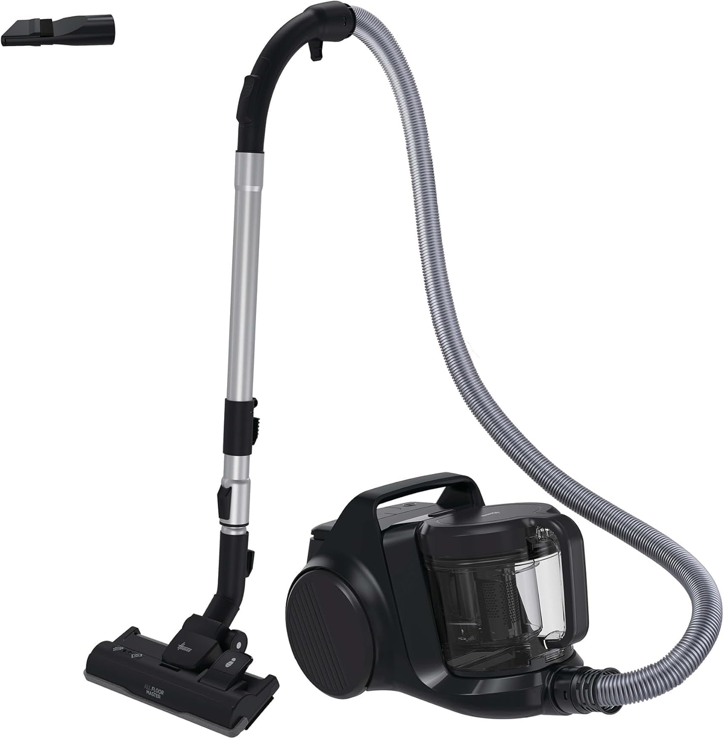 Hoover HP2 Aspirapolvere Compatto Senza Sacco, Potente e Leggero, per Tappeti e Pavimenti, Filtro EPA, Contenitore 2,5L, Accessori Integrati, Raggio 10 m, 850W [HP2Z10A]