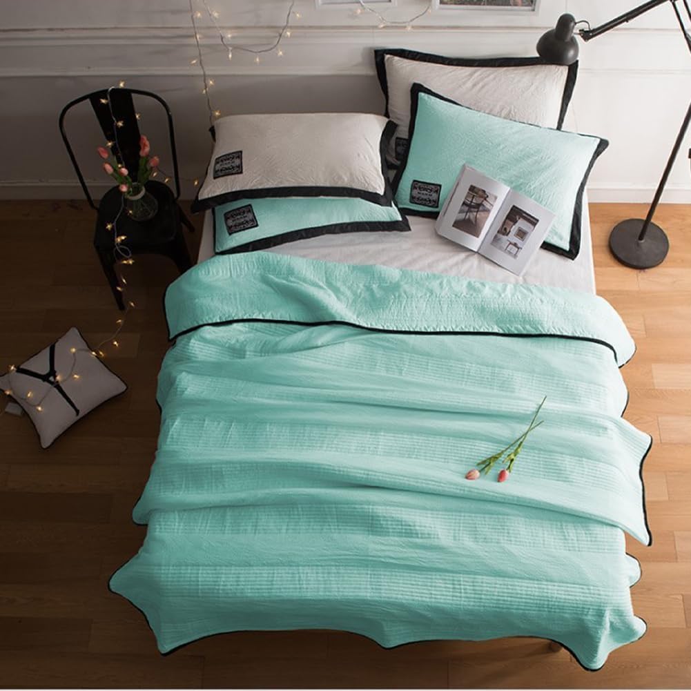 Zumylea Comfy Sleepers Cooling Blanket, Cooling Blankets for Hot Sleeper, Comfy Sleepers Ice Cool Calming Blanket, Soft and Skin-Friendly Summer Quilt (Light Green, M(150cm*200cm/60inx79in)) — image 1