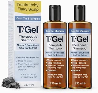 T/Gel Coal Tar Therapeutic Shampoo for Dandruff & Itchy Scalp, Original Formula, 8.5 Ounce Pack of (2)