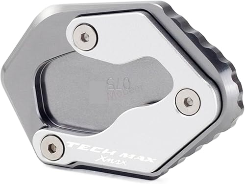 Soporte lateral de aluminio CNC para motocicleta, soporte lateral ampliador para Yamaha Xmax 125300400 Techmax 2020 TECH MAX (color gris)
