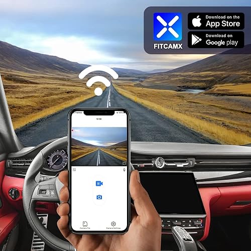 Miniatura 10 de Fitcamx Cámara de tablero 4K adecuada para Maserati Quattroporte Ghibli GT S Q4 Gransport 2017 2018 2019 2020 2021 2022, aspecto OEM, video WiFi