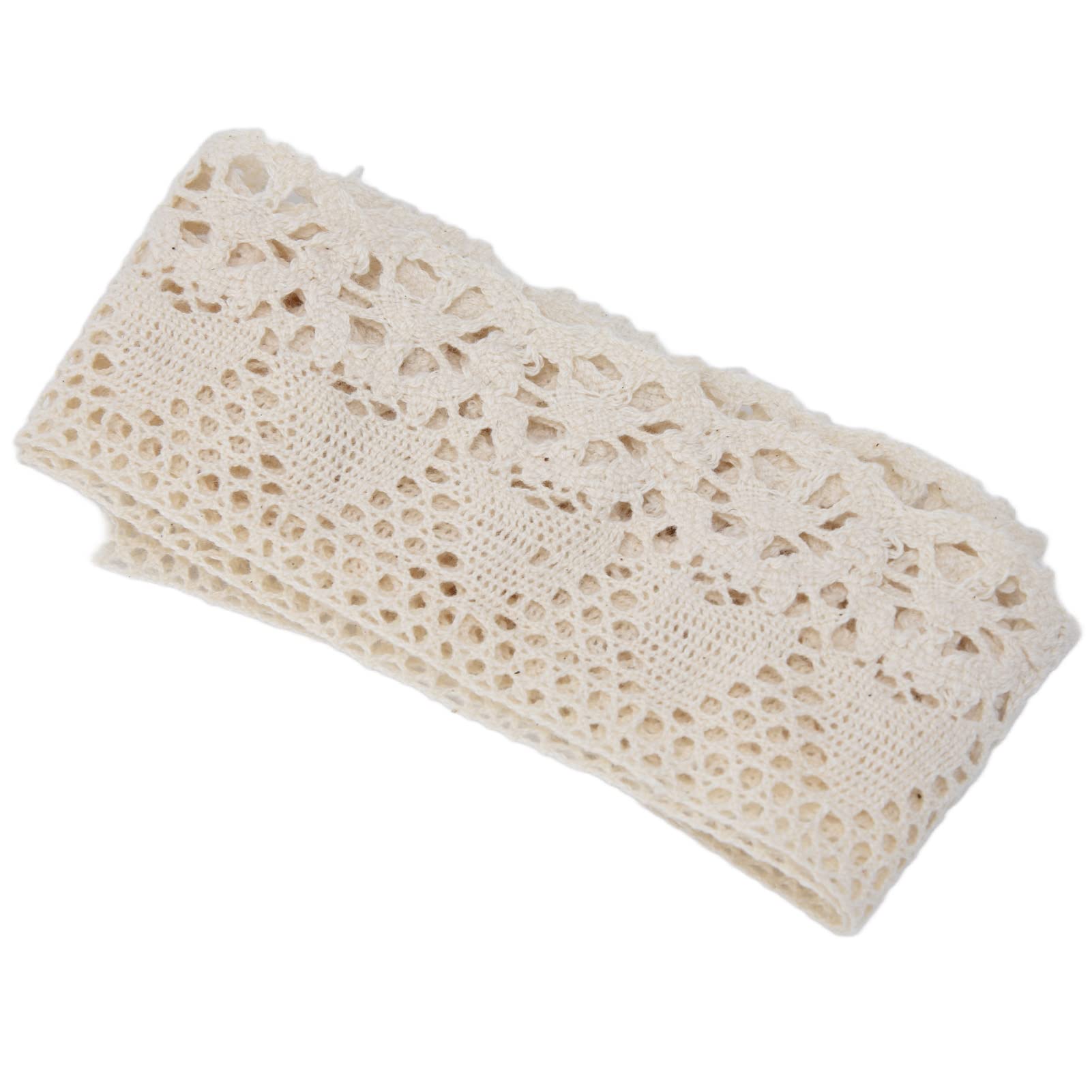 White Lace 10 Yards Lace Trim DIY Multi Purpose Elegant Soft Skin Friendly Sewing Lace Ribbon Trim for Wrapping Party Decorations White Lace Ribbon,scrapbook Vintage White Lace Ribbon