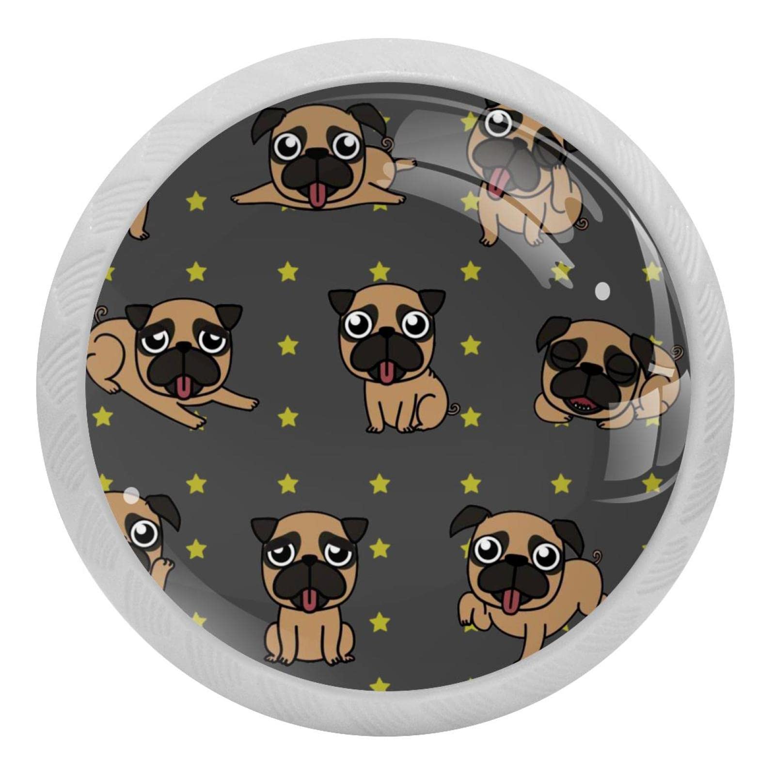 Boutons ronds pour armoires et tiroirs fluorescents pour se repérer dans le noir
