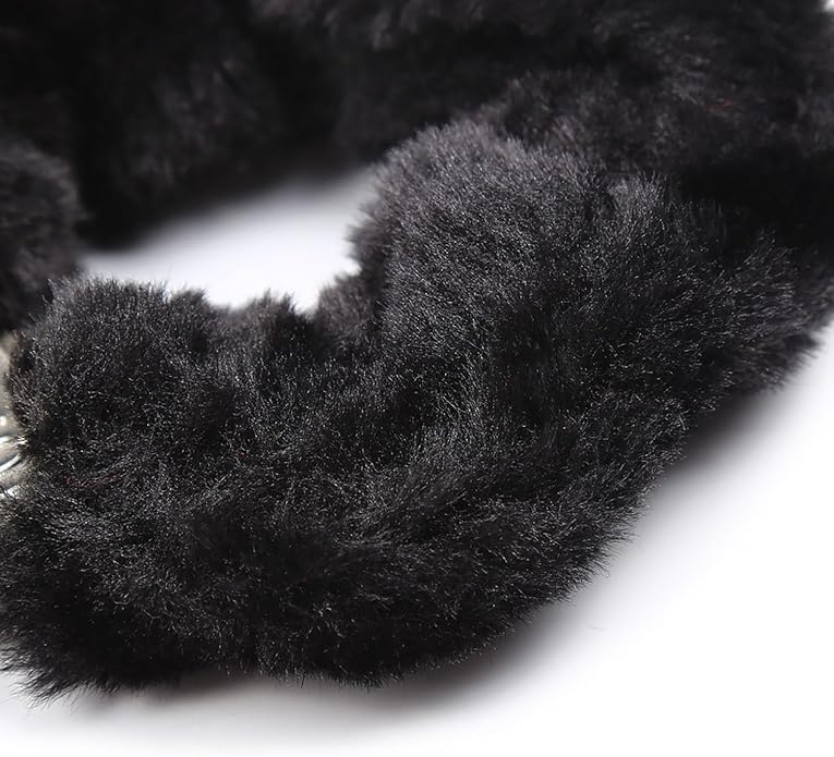 Image of Kids Toy Handcuffs with Fluffy Cover - Safe Pretend Play Metal Handcuffs with Keys - Soft Plush Covering for Police Role Play & Fancy Dress
