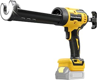 Cordless Caulking Gun Compatible With DeWalt 20V Max Battery, Never-Drip Electric Caulking Gun with LED Light,6 Speed Filling, Sealing, Repair Tool for Windows, Doors, Floors and Walls