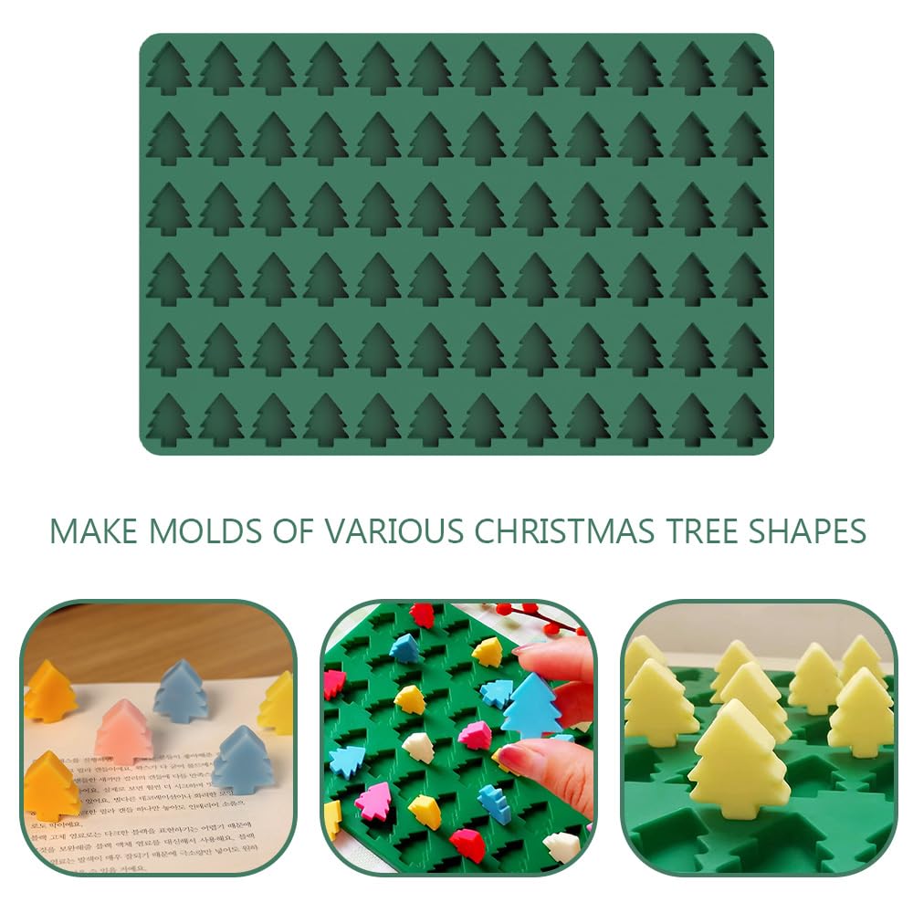 XUELIYUN Christmas Tree Chocolate Silicone Mould 3D Christmas Tree Mould 72 Cavity Chocolate Mould for DIY Christmas Chocolate Making Biscuits - Image 2