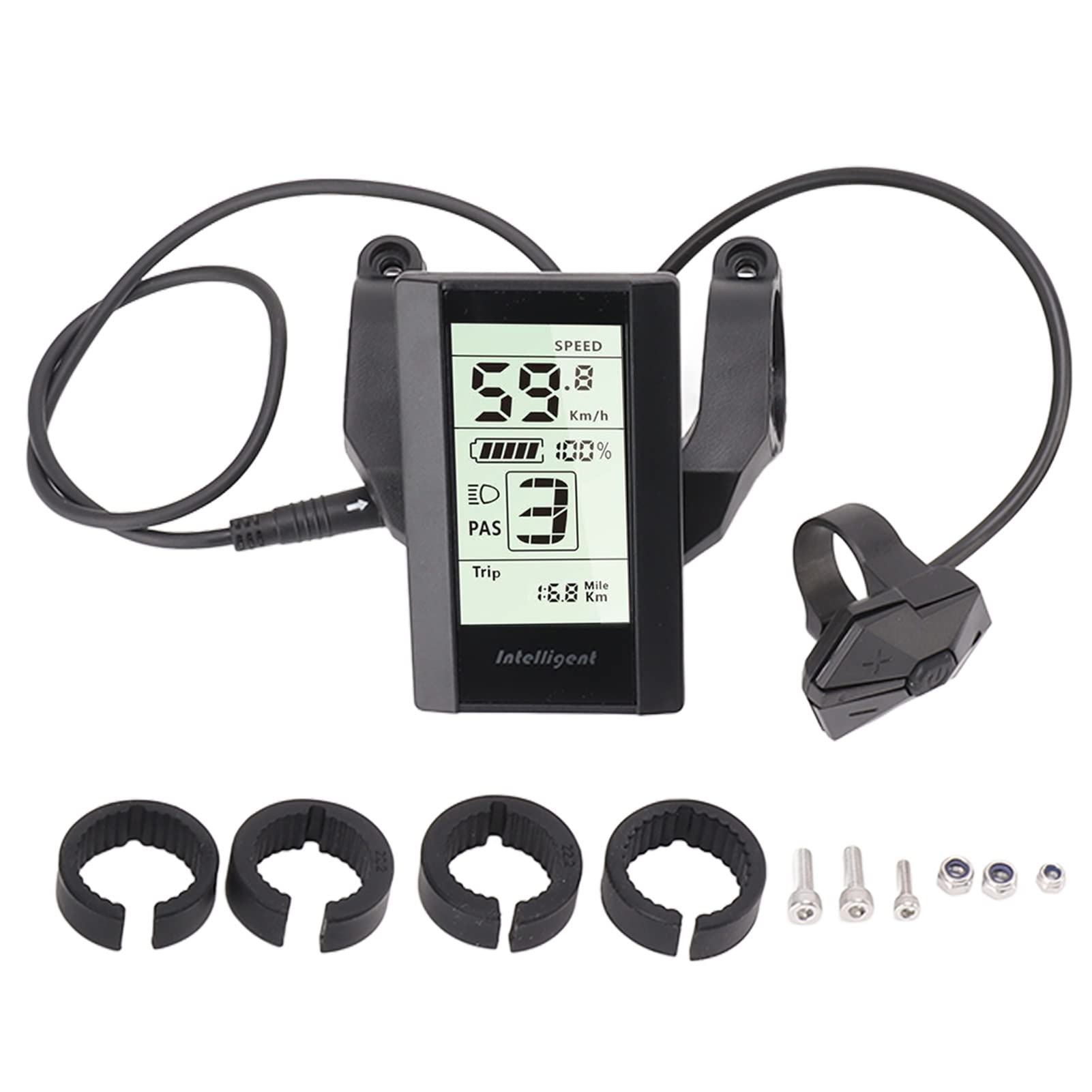 Gavigain 24V 36V 48V 52V 800S Electric Bike LCD Display Panel, Waterproof Display, LCD Control Panel Compatible for Electric Bike Modification